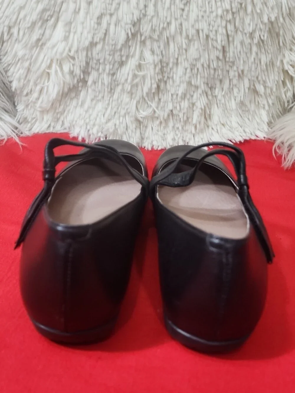 Abeo Talia Neutral Black Bow-Strap Comfort Flats